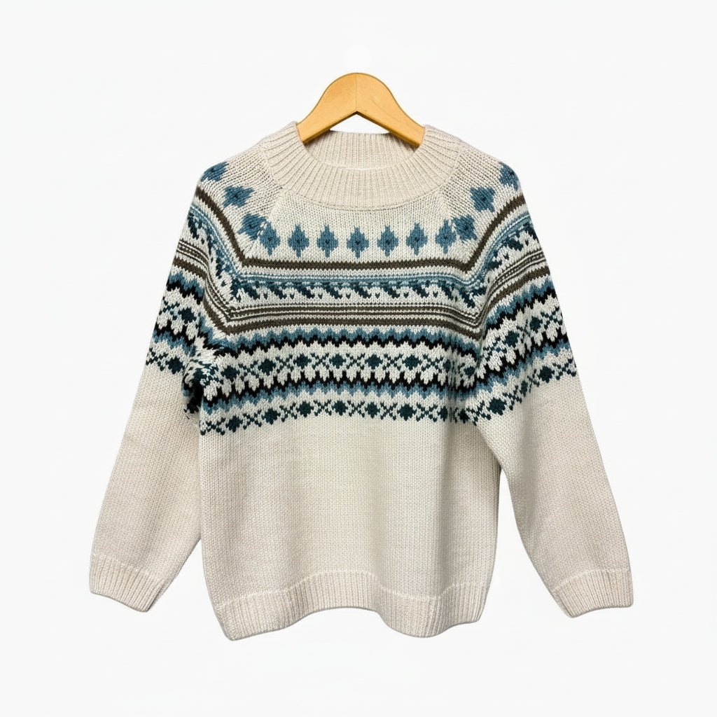 Blukids maglione montagna bambino panna