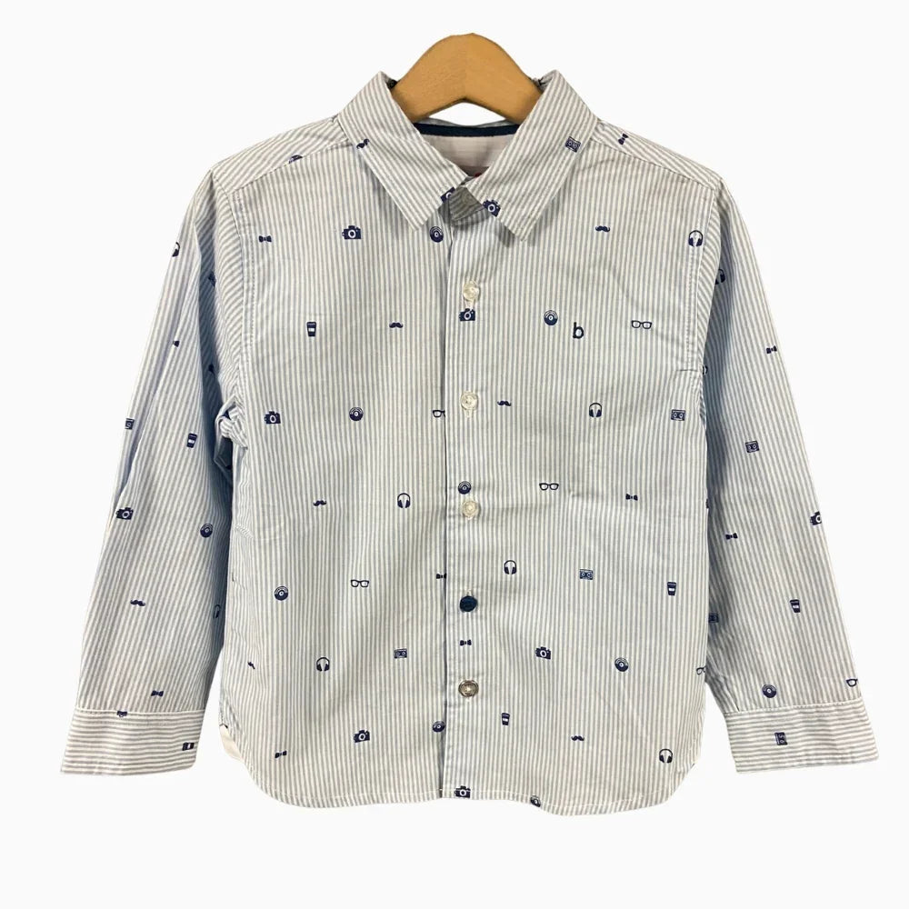 Boboli camicia bambino righe azzurre
