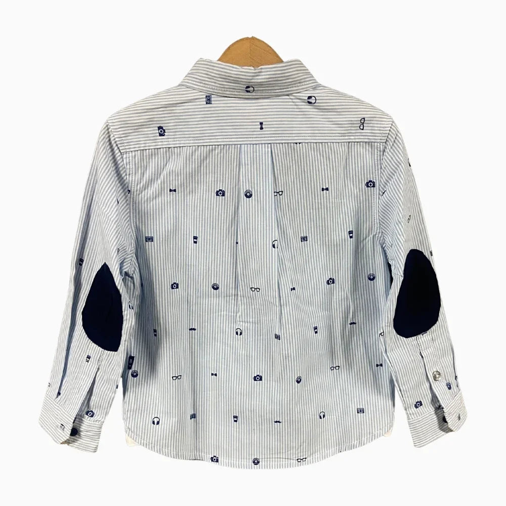 Boboli camicia bambino righe azzurre