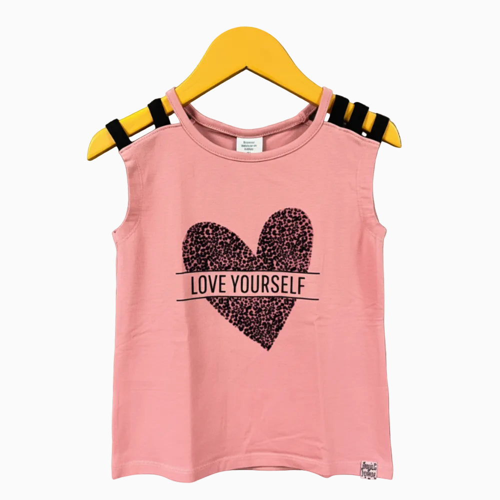 Boboli top rosa cuore animalier bambina
