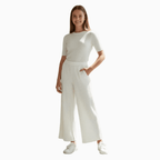 Sarabanda pantalone wide-leg plissè bianco bambina - Abbigliamento bambini firmato | CDifferent Outlet