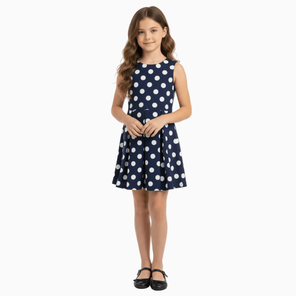 Mayoral vestito bambina blu pois