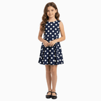 Mayoral vestito bambina blu pois