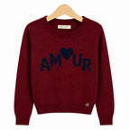 Alice Pi maglia bordeaux scritta blu bambina | CDifferent Outlet