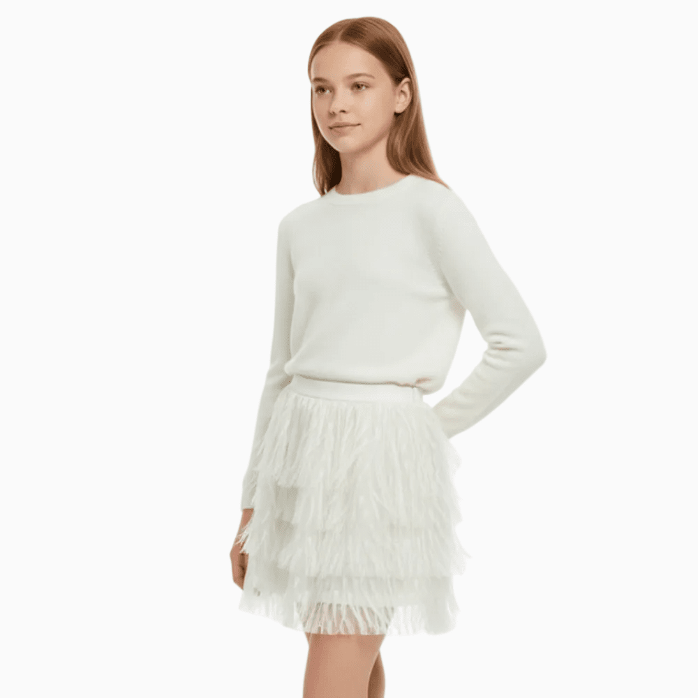 Magil gonna frange bambina panna - Abbigliamento bambini firmato | CDifferent Outlet