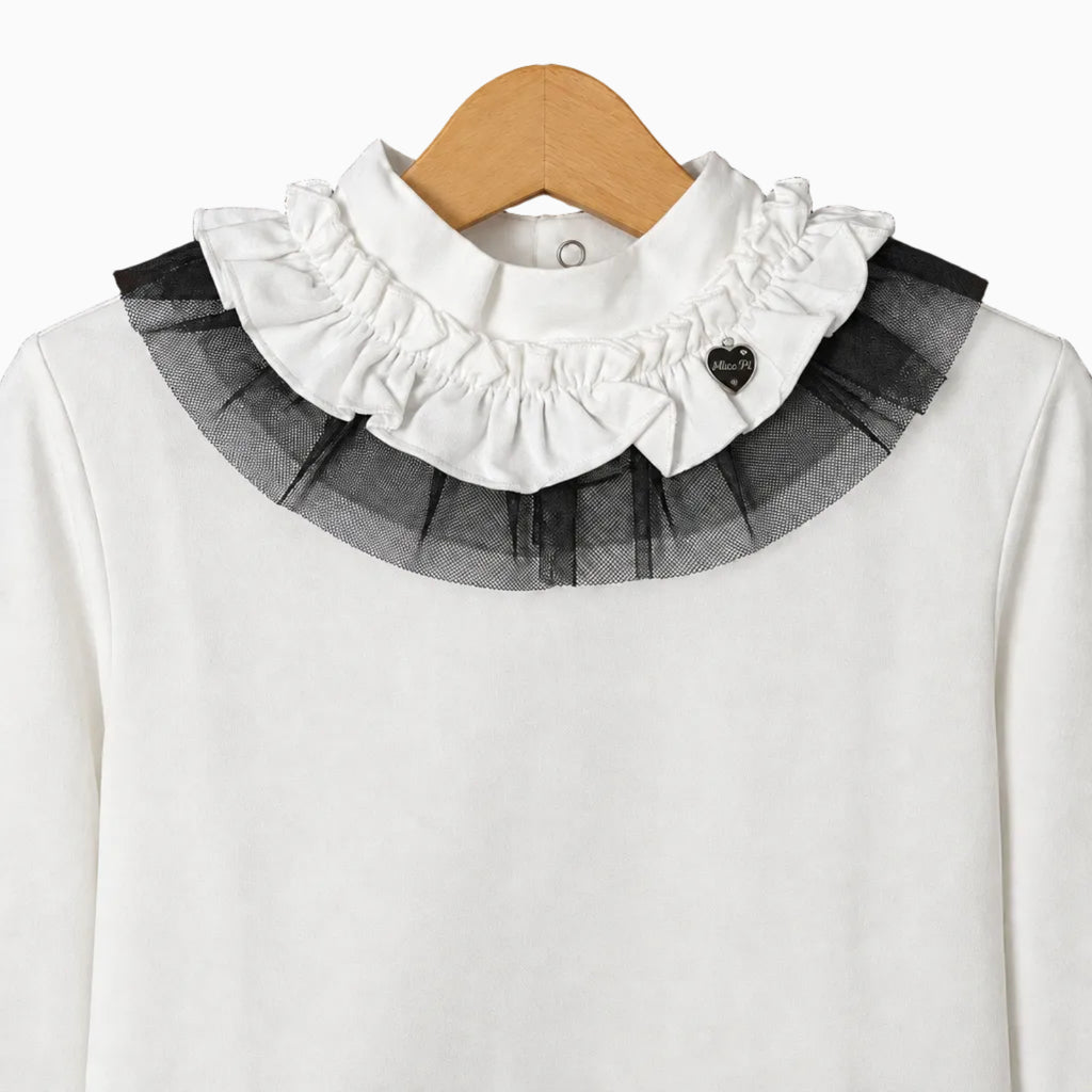Alice Pi lupetto con rouches sul collo bambina | CDifferent Outlet