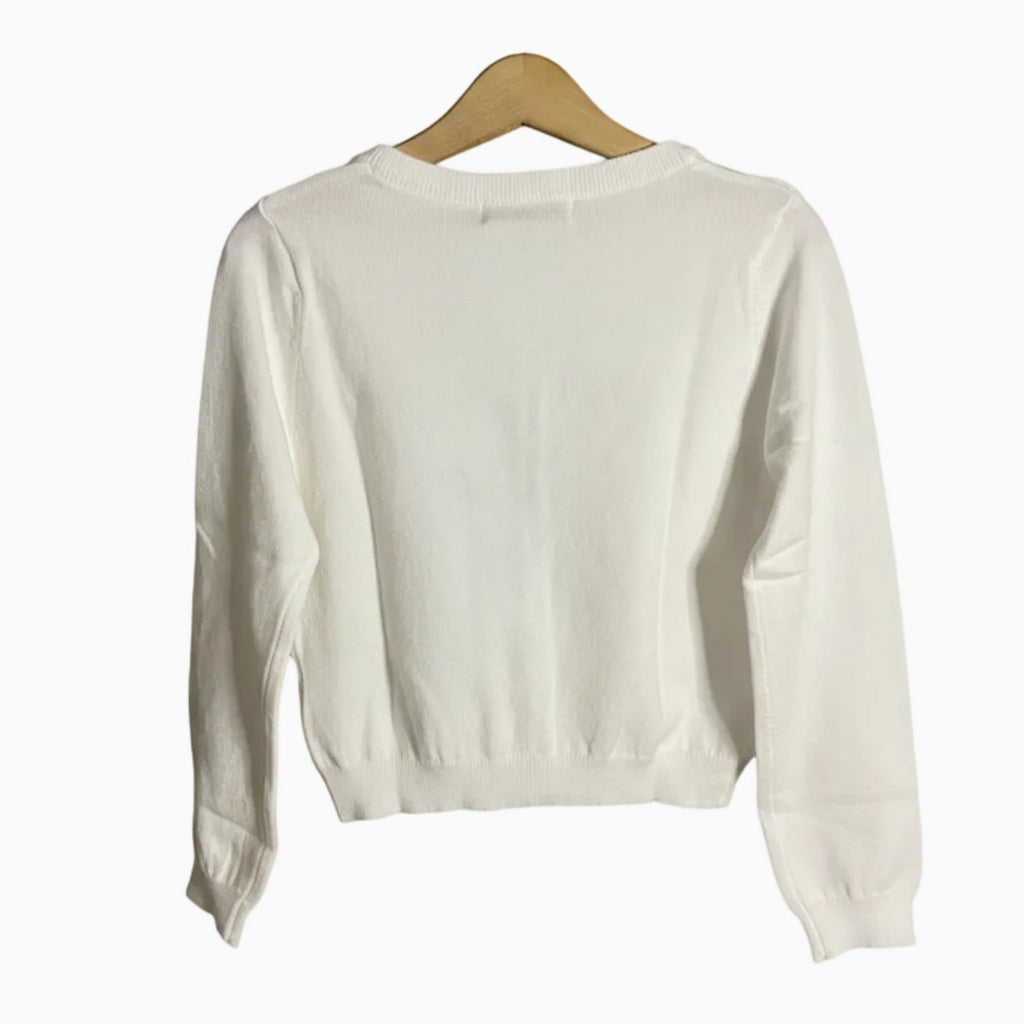Alice Pi cardigan a manica lunga con bottoni e dettaglio cuore bambina
