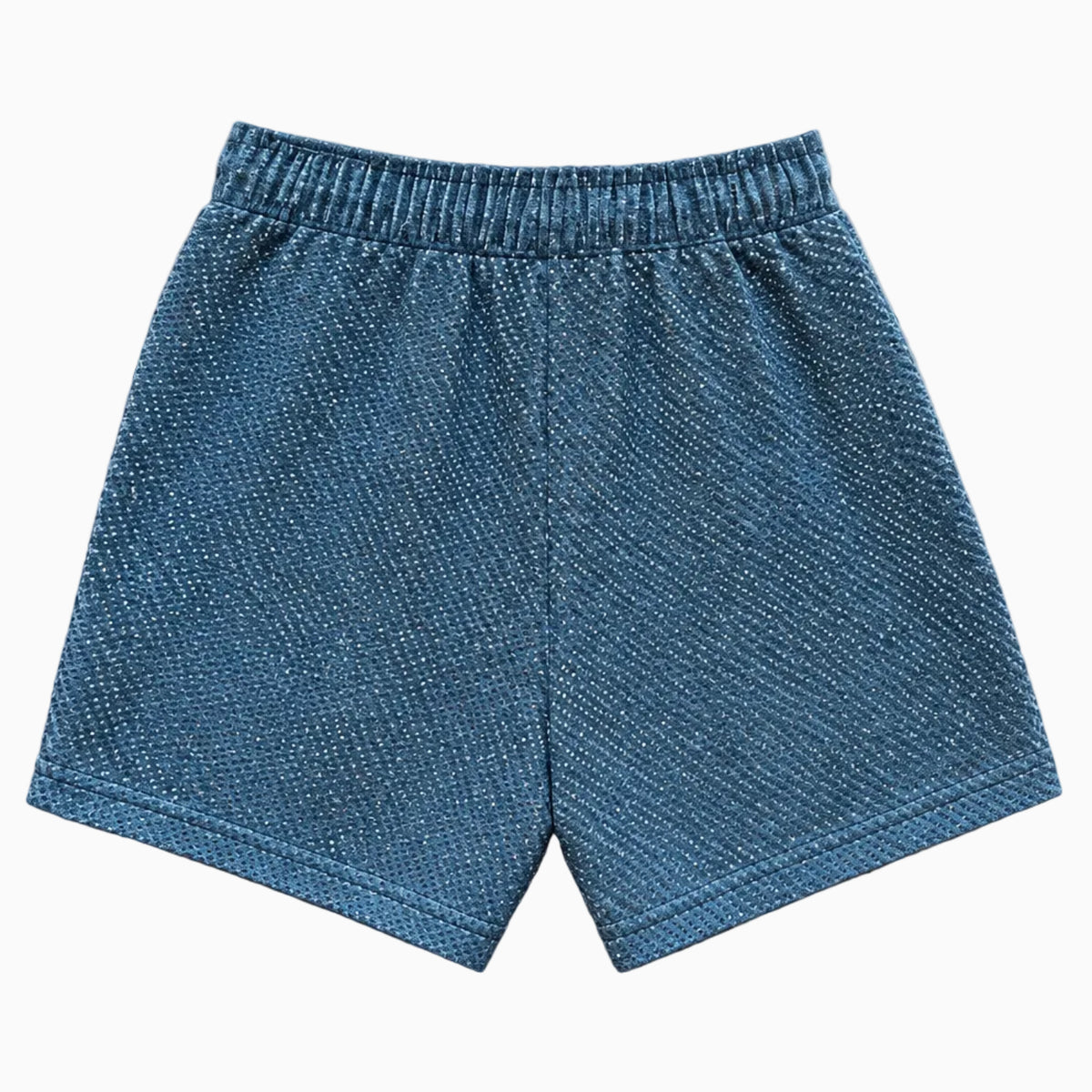 Vista posteriore shorts grigio brillante fascia vita elastica bambina Alice Pi