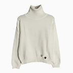 Alice Pi maglia a collo alto con fiocchetto e cuore logo bambina