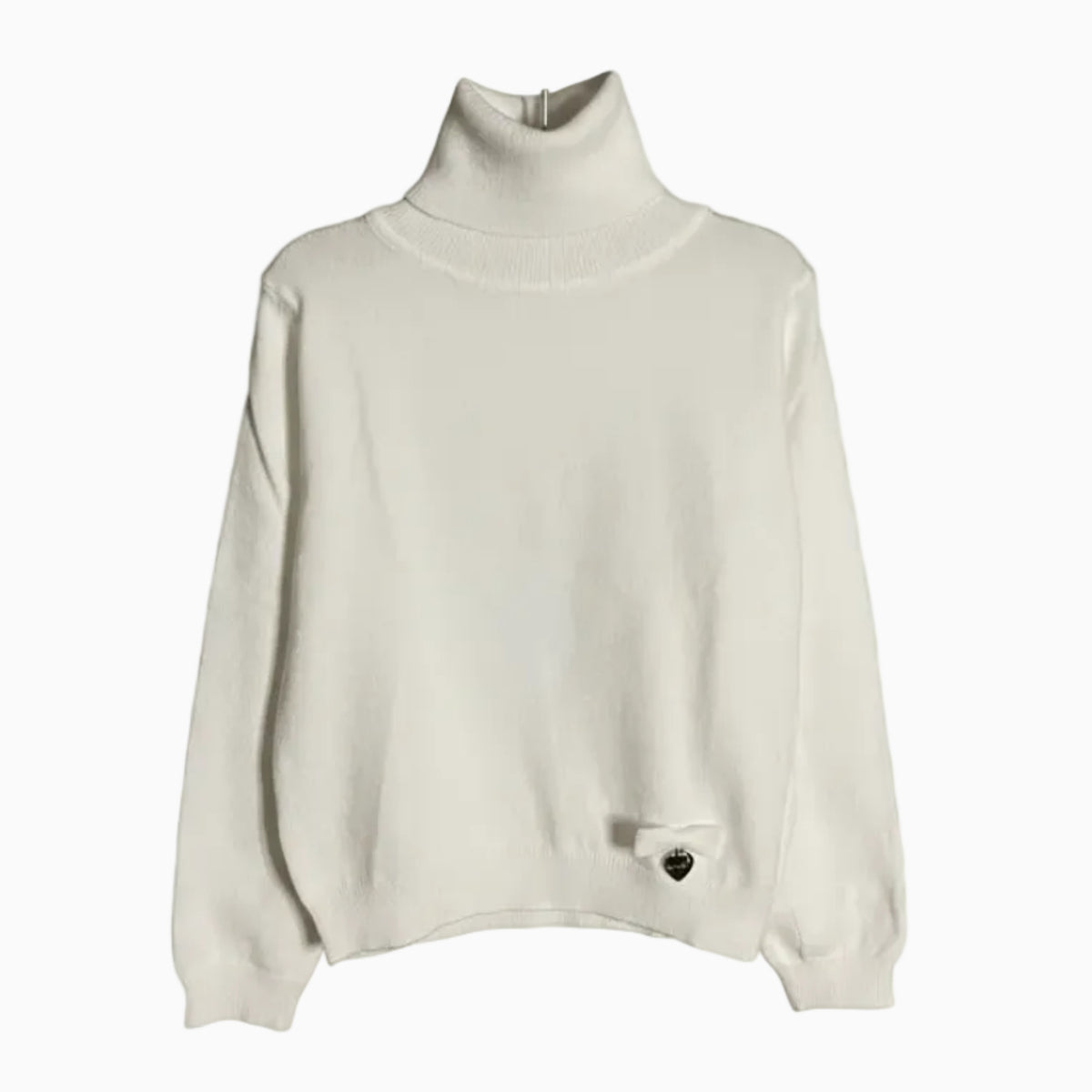 Alice Pi maglia a collo alto con fiocchetto e cuore logo bambina