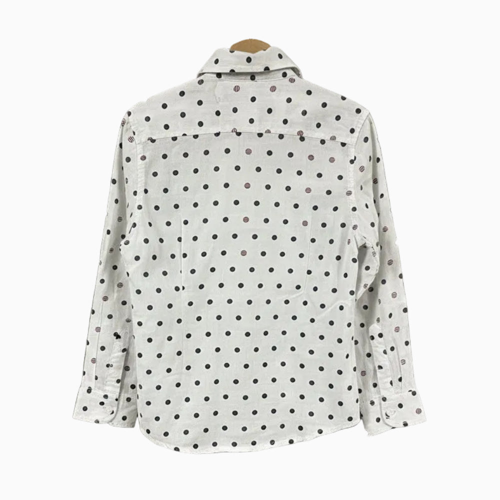Sarabanda camicia pois bambino bianca - Abbigliamento bambini firmato | CDifferent Outlet