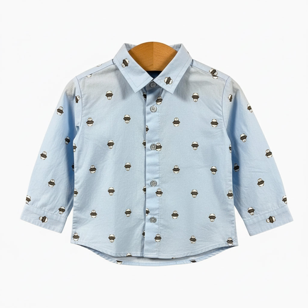 Chicco camicia neonato azzurra - Abbigliamento bambini firmato | CDifferent Outlet