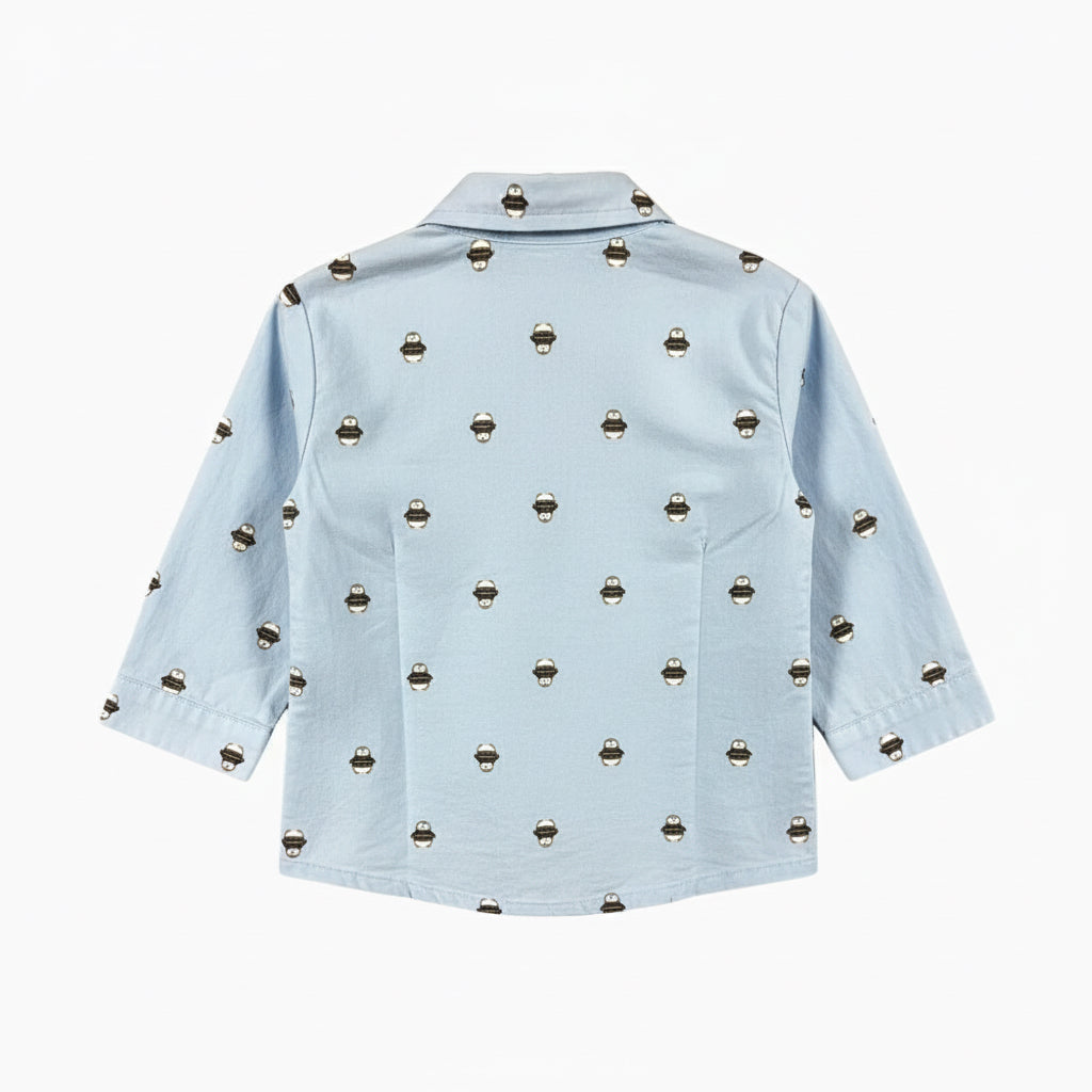 Chicco camicia neonato azzurra - Abbigliamento bambini firmato | CDifferent Outlet