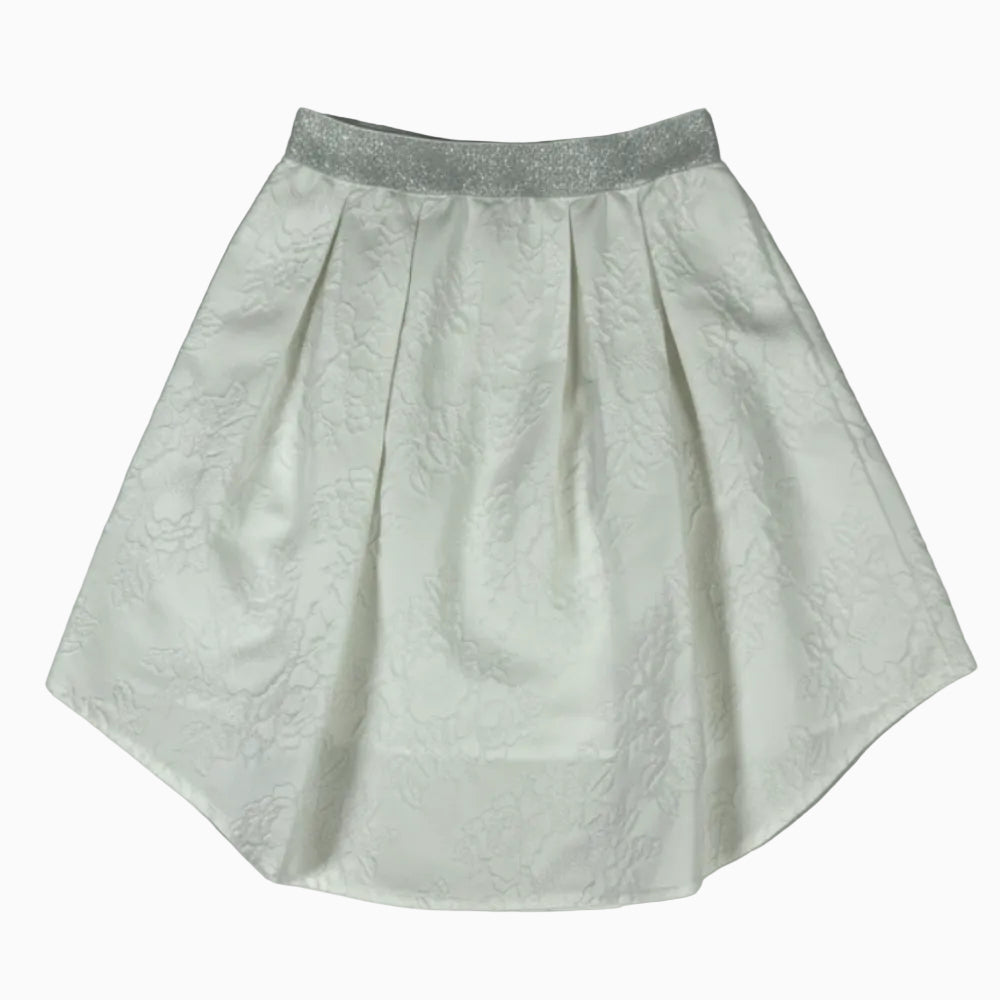 Please gonna bambina bianca damascata - Abbigliamento bambini firmato | CDifferent Outlet