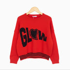Liu Jo maglia chiusa con scritta "GLOW" e cuore