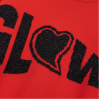 Liu Jo maglia chiusa con scritta "GLOW" e cuore