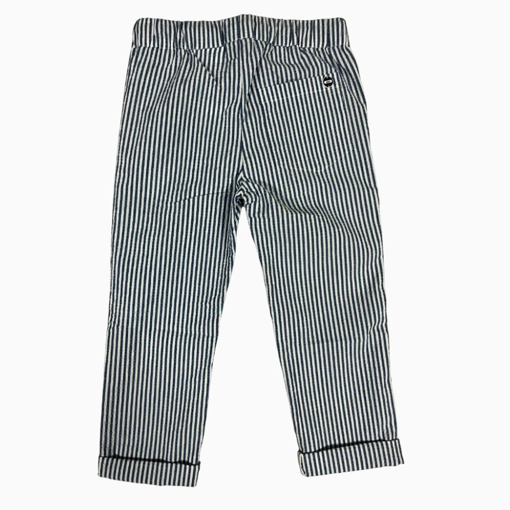 Sarabanda pantalone bianco e blu rigato bambino - Abbigliamento bambini firmato | CDifferent Outlet