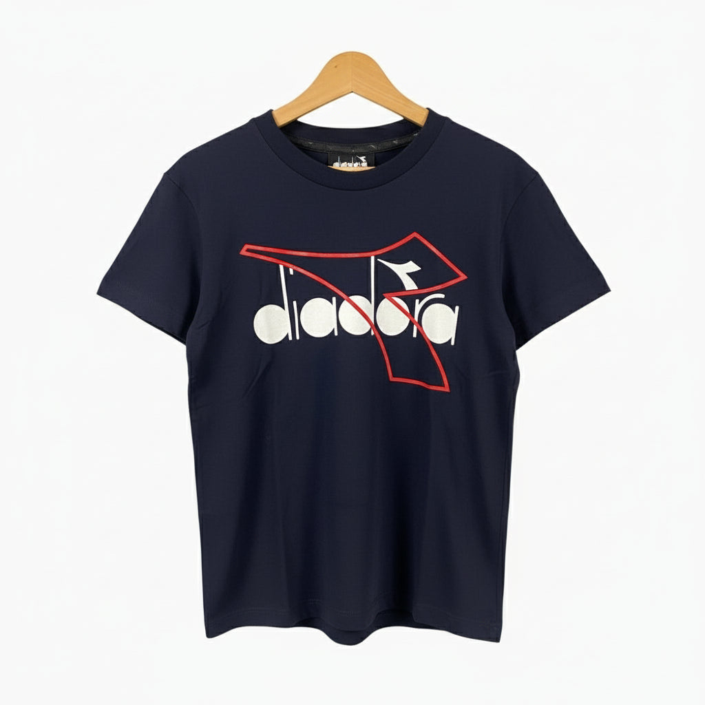 Diadora t-shirt manica corta bambino blu