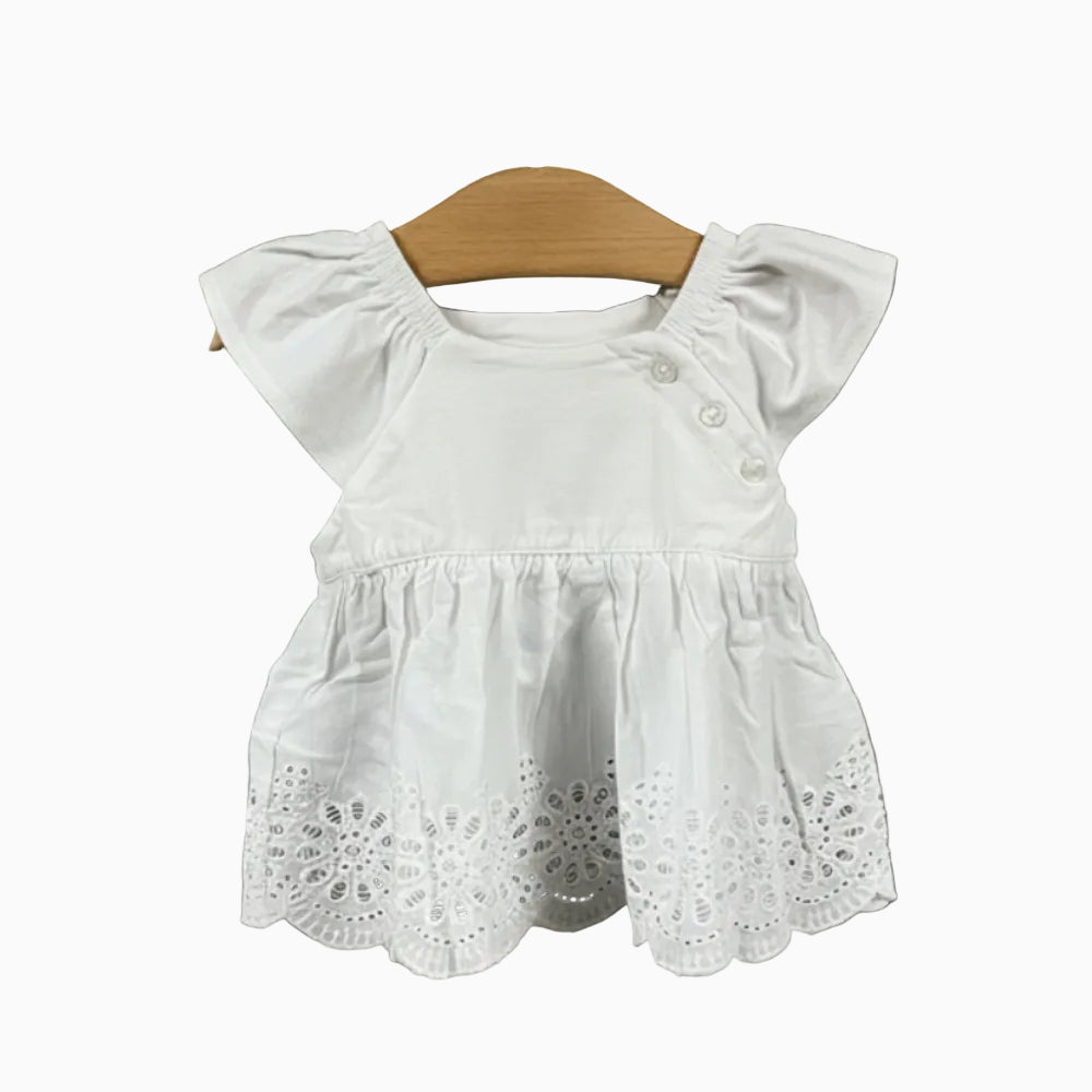 Mayoral blusa bianca sangallo neonata - Abbigliamento bambini firmato | CDifferent Outlet