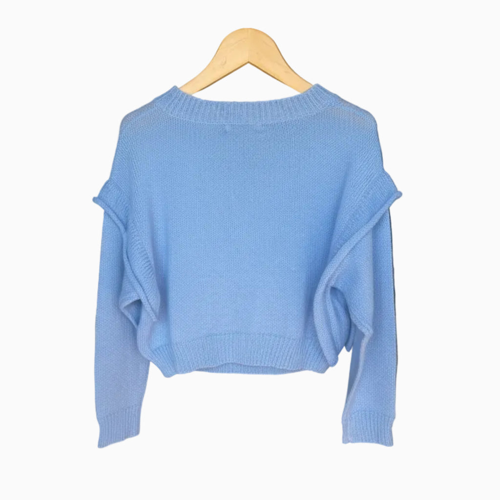 Alice Pi maglia celeste con volants e dettaglio cuore