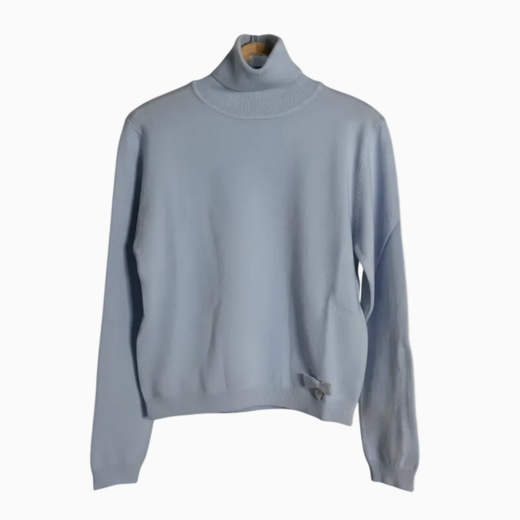 Alice Pi maglia a collo alto con fiocchetto e cuore logo bambina