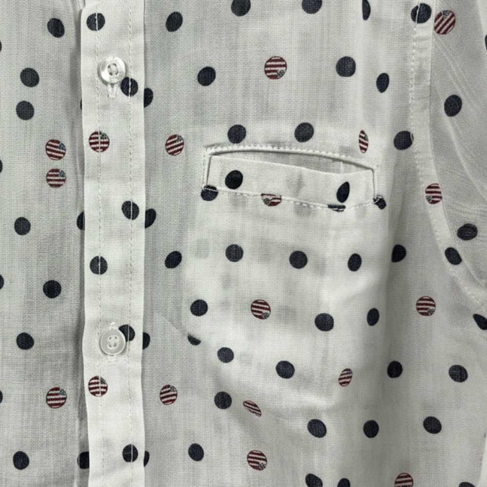 Sarabanda camicia pois bambino bianca - Abbigliamento bambini firmato | CDifferent Outlet