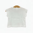 Mayoral t-shirt manica corta bianca neonata con farfalla