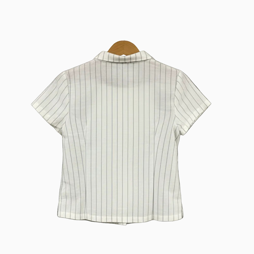 Mayoral camicia coreana manica corta a righe bambino - Abbigliamento bambini firmato | CDifferent Outlet