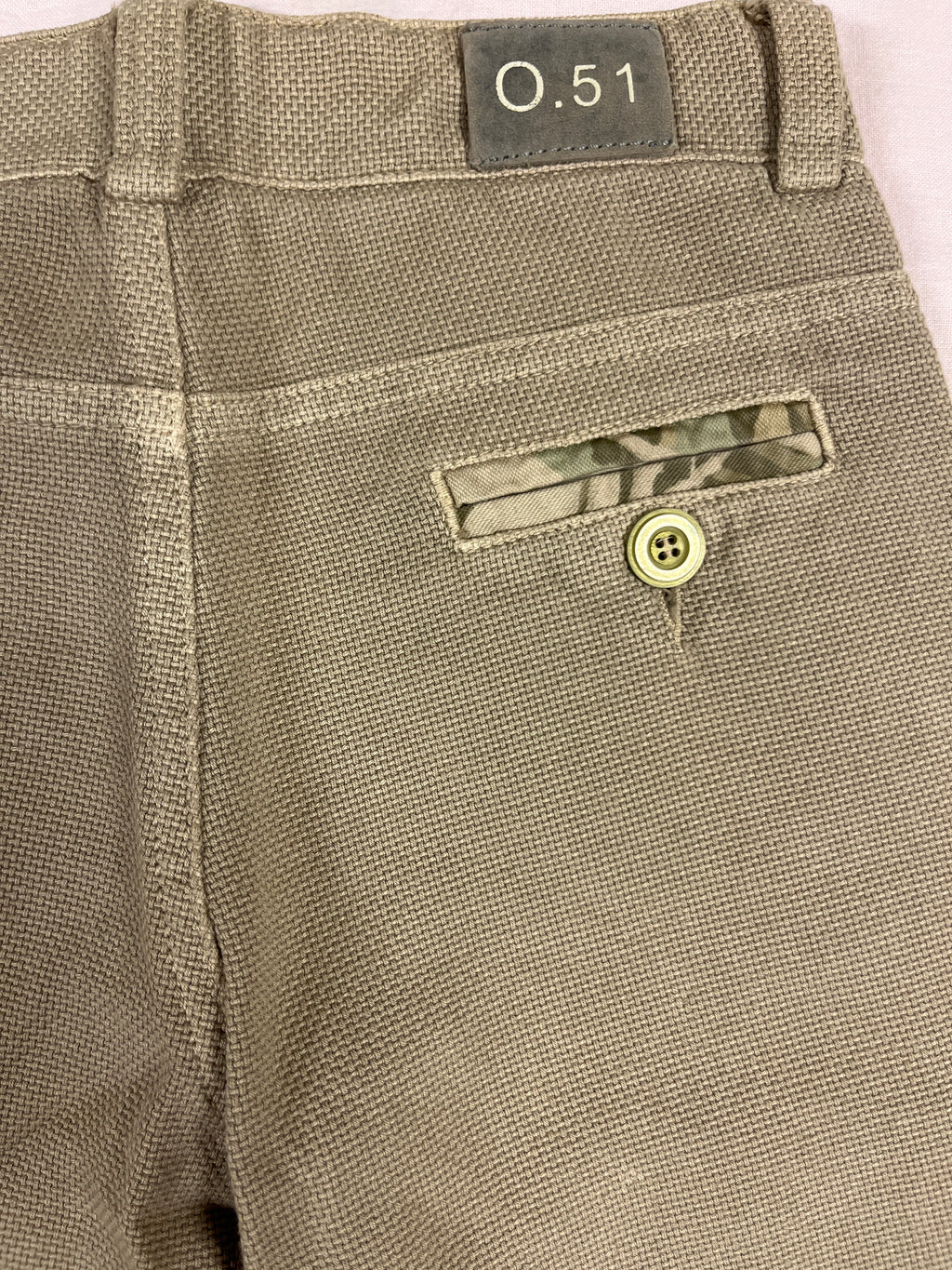 Officina 51 pantalone bambino trama beige - Abbigliamento bambini firmato | CDifferent Outlet