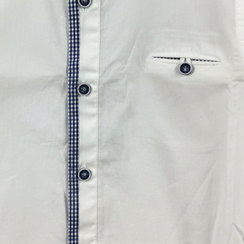 Sp1 camicia manica corta bianca vichy bambino - Abbigliamento bambini firmato | CDifferent Outlet