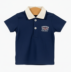 EMC polo neonato piquet blu