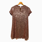 Elsy abito bambina paillettes color rame