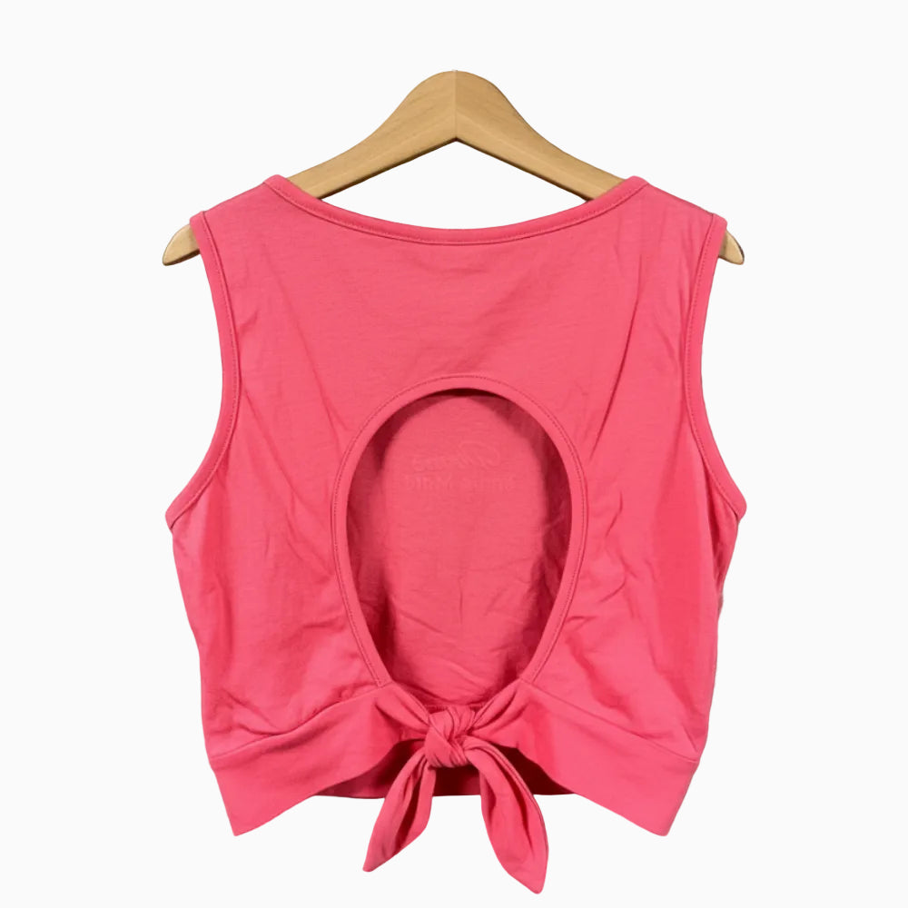 Please top corallo fiocco schiena bambina - Abbigliamento bambini firmato | CDifferent Outlet