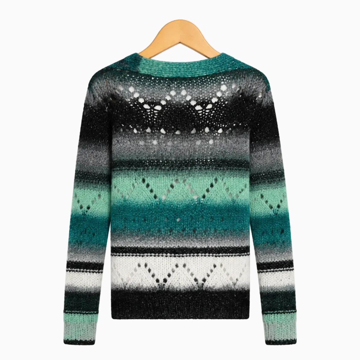 Liu Jo maglia aperta sfumata con motivo a trecce verde bambina | CDifferent Outlet