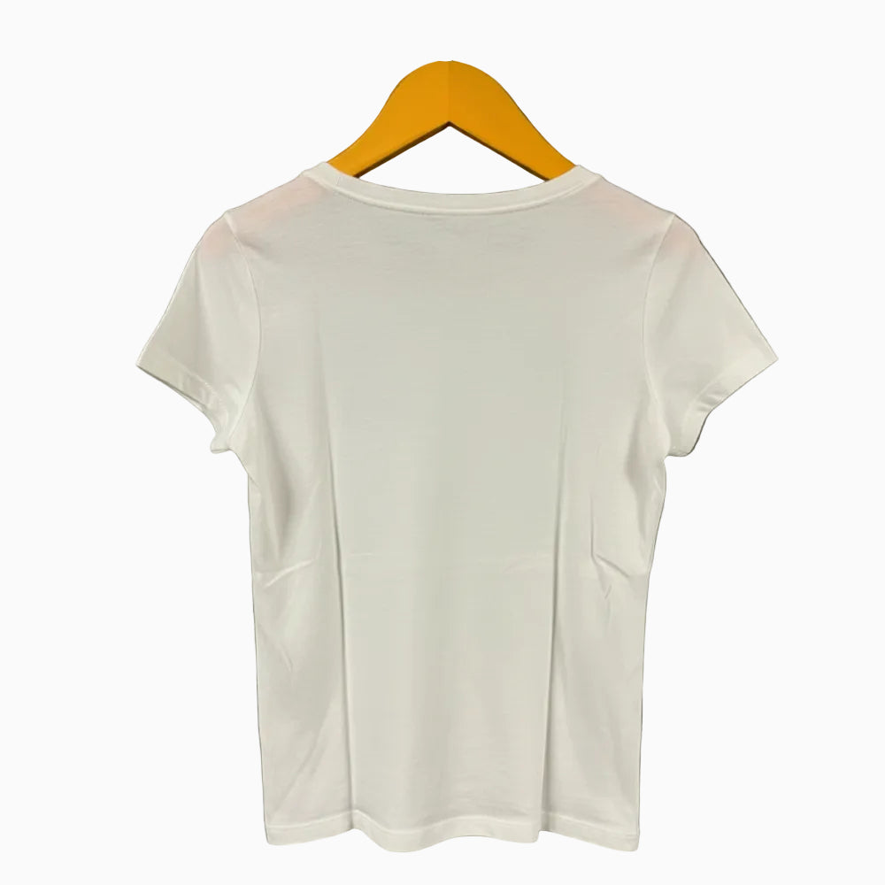 Schotch R’Belle t-shirt in cotone bianca con inserti in pizzo sangallo bambina