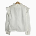 Alice Pi camicia elegante avorio con volants e collo arricciato bambina