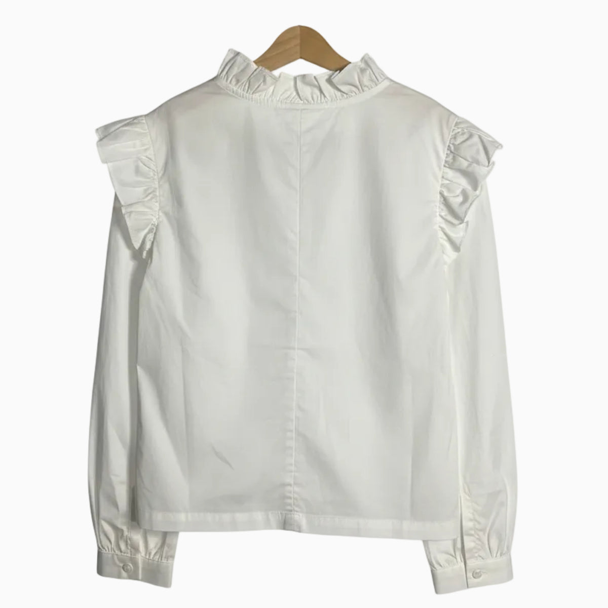 Alice Pi camicia elegante avorio con volants e collo arricciato bambina