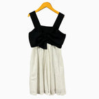 Mayoral vestito bambina bianco fiocco nero - Abbigliamento bambini firmato | CDifferent Outlet