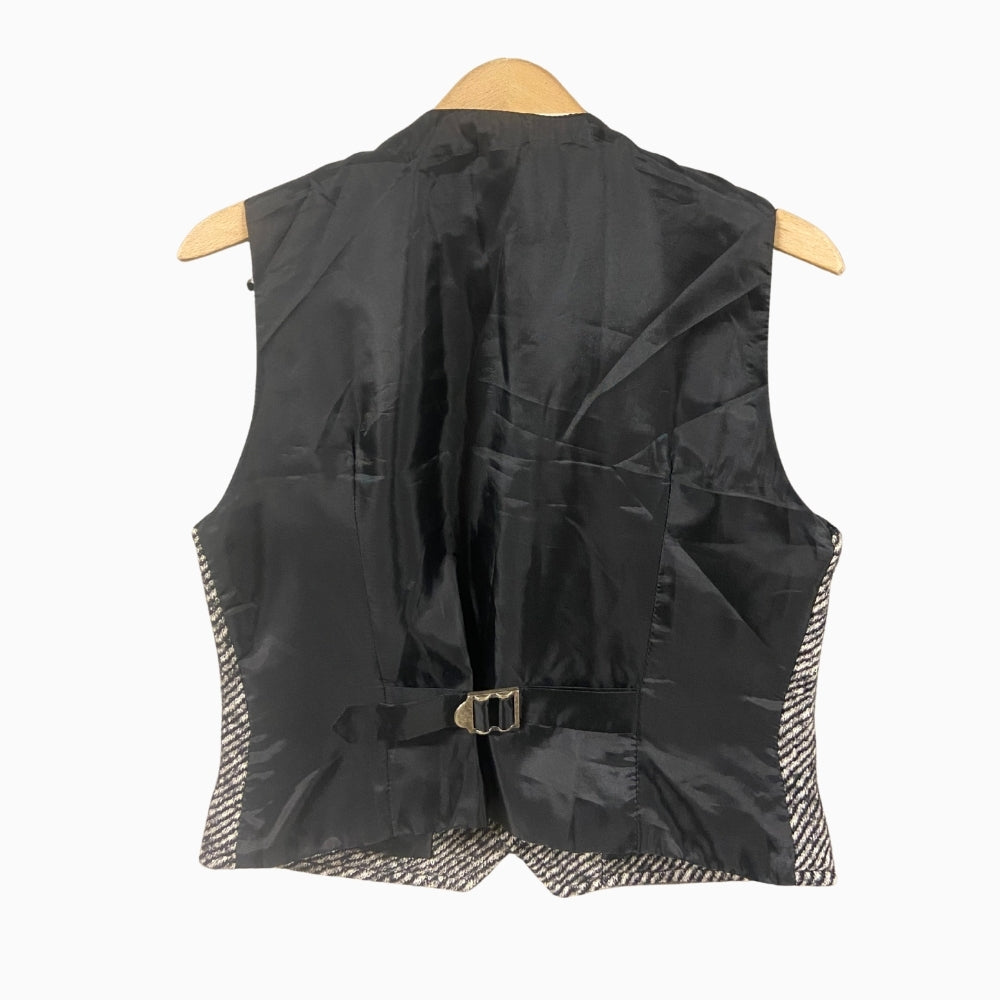 Fred Mello gilet con papillon bambino misto lana nero