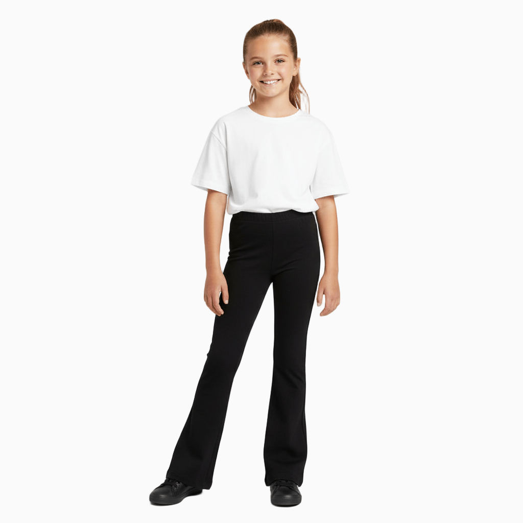 Fun & Fun leggings a zampa bambina nero