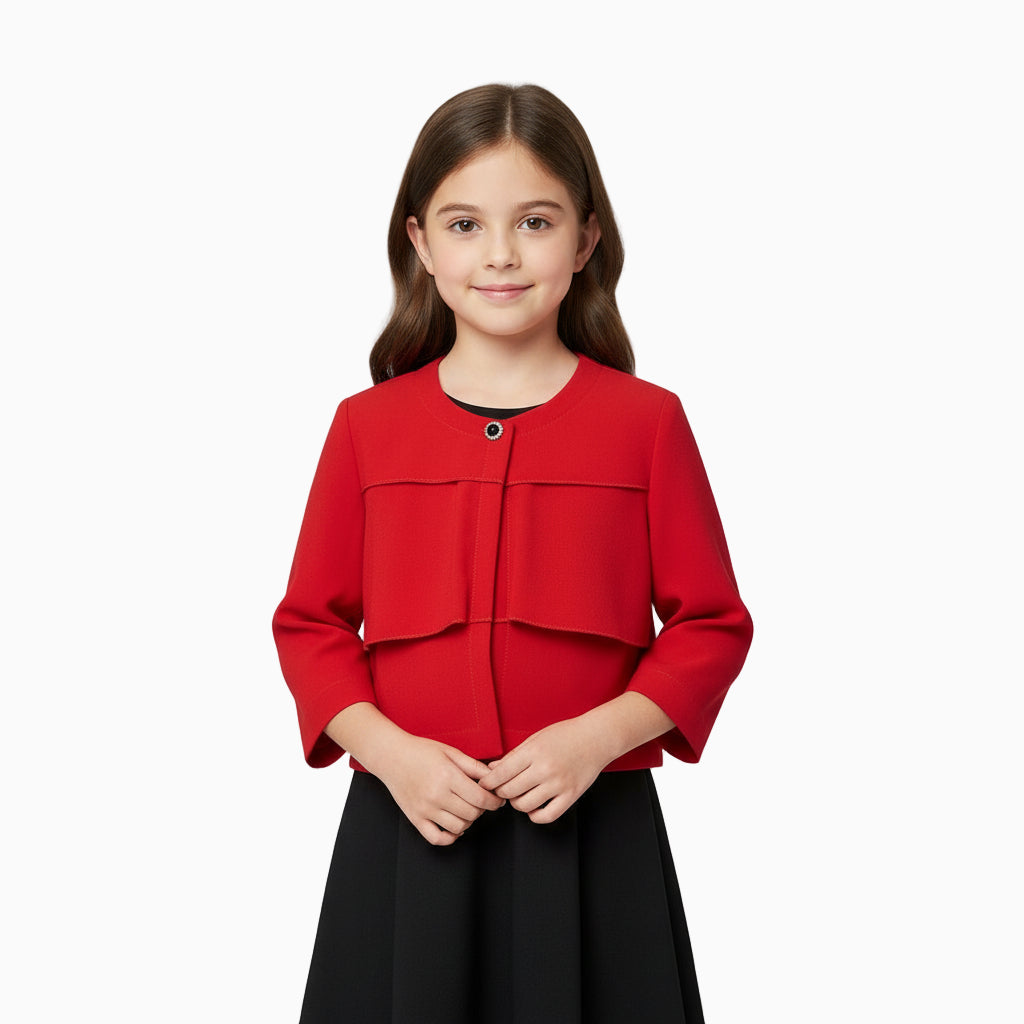 Gaialuna giacchina coprispalle bambina rosso