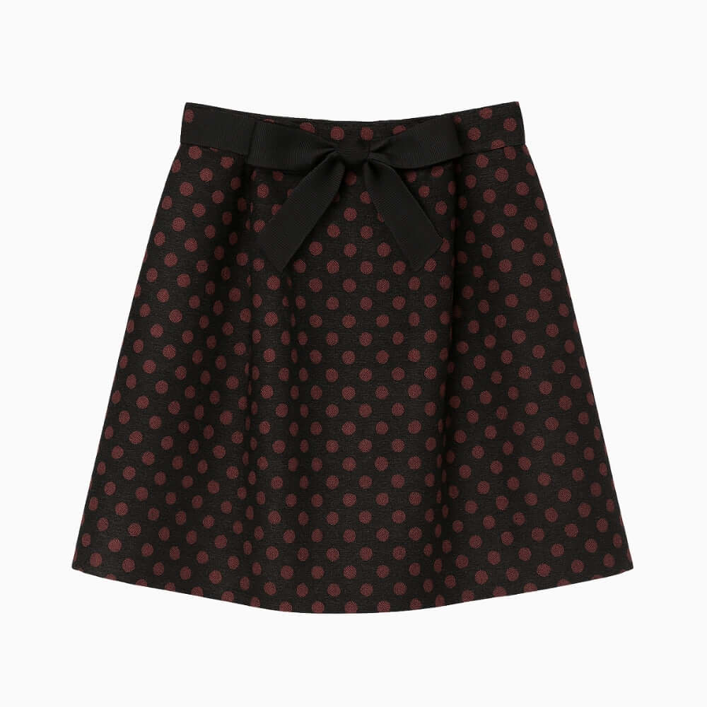 Gaialuna gonna bambina nera a pois - Abbigliamento bambini firmato | CDifferent Outlet