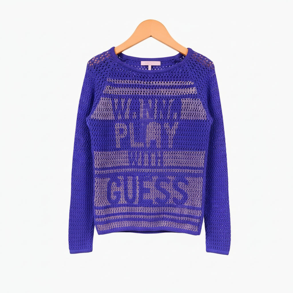 Guess maglia traforata bambina viola