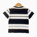 Guess t-shirt manica corta neonato a righe bianco e blu