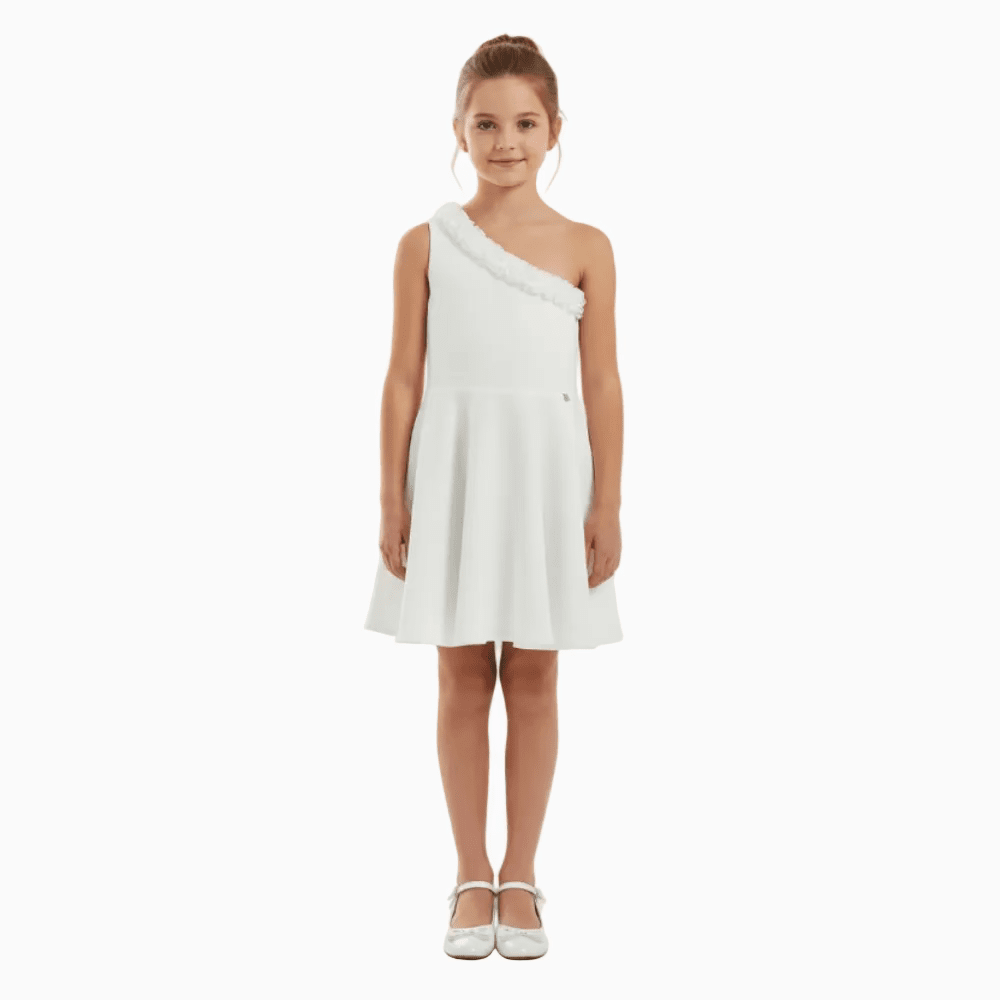 Kocca vestito monospalla bambina fiori