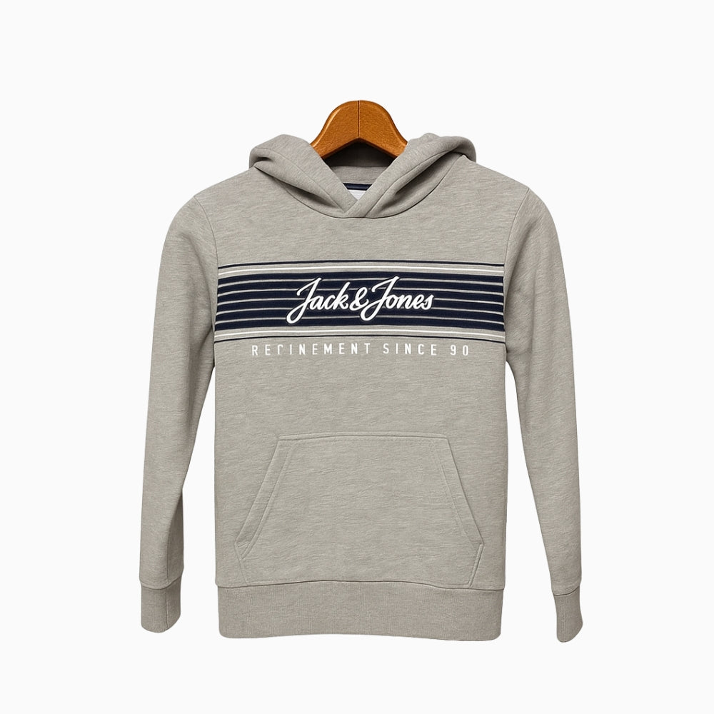 Jack & Jones felpa con cappuccio bambino grigia