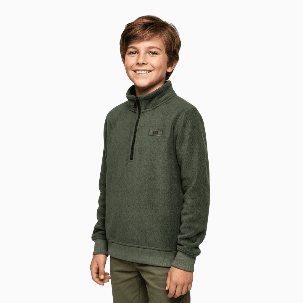 Jack & Jones felpa in pile bambino verde - Abbigliamento bambini firmato | CDifferent Outlet