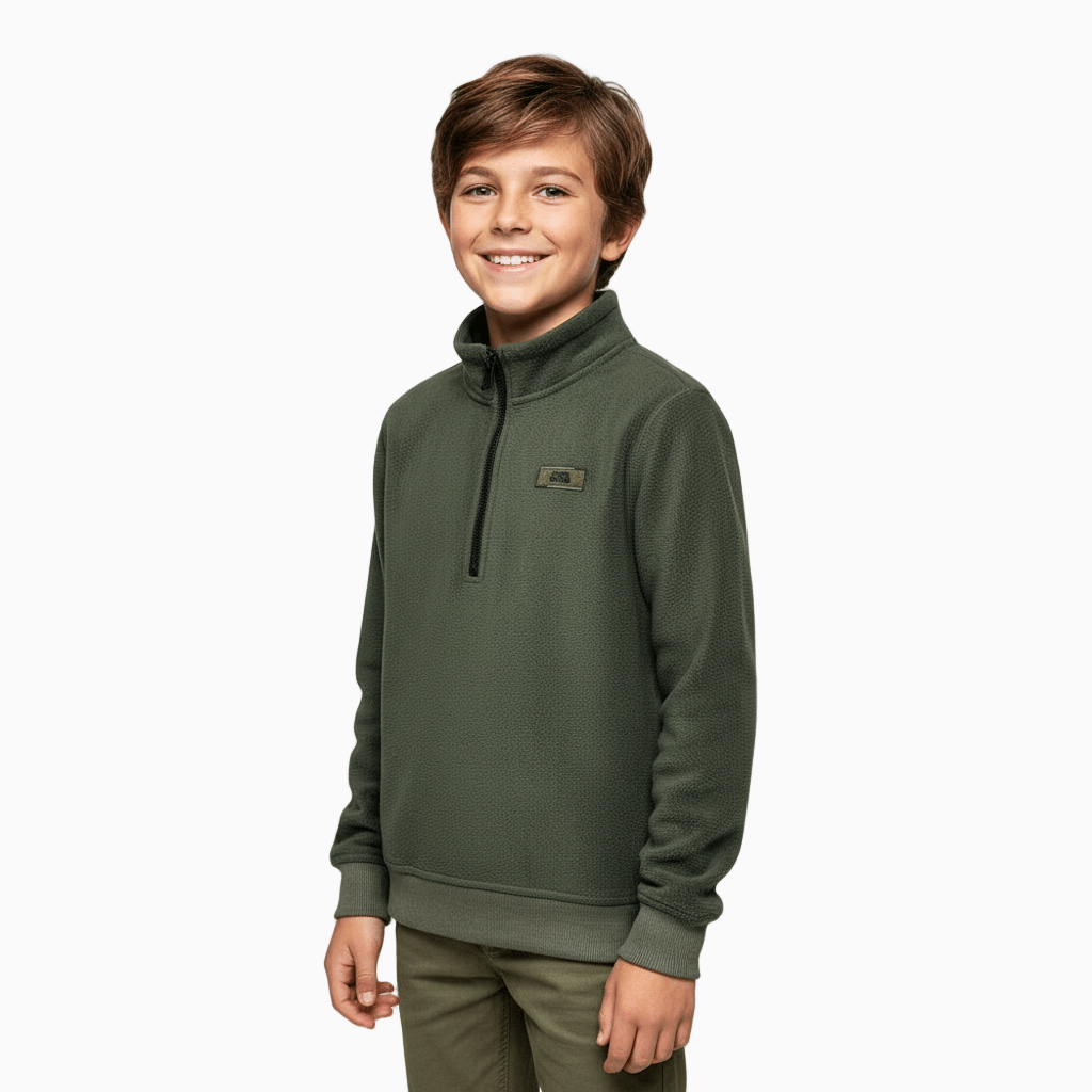 Jack & Jones felpa in pile bambino verde