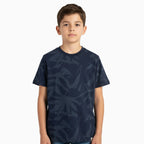 Jack & Jones t-shirt manica corta bambino blu palme