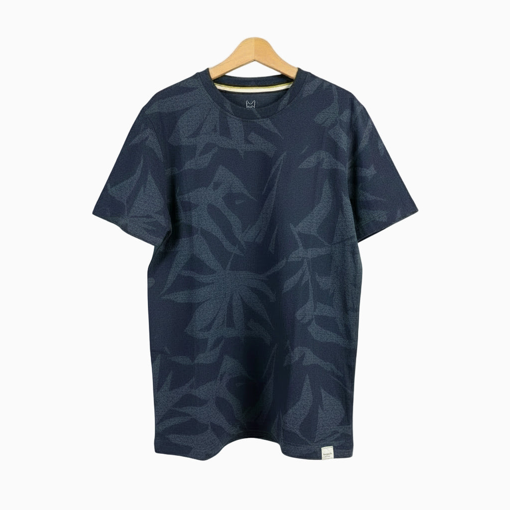 Jack & Jones t-shirt manica corta bambino blu palme